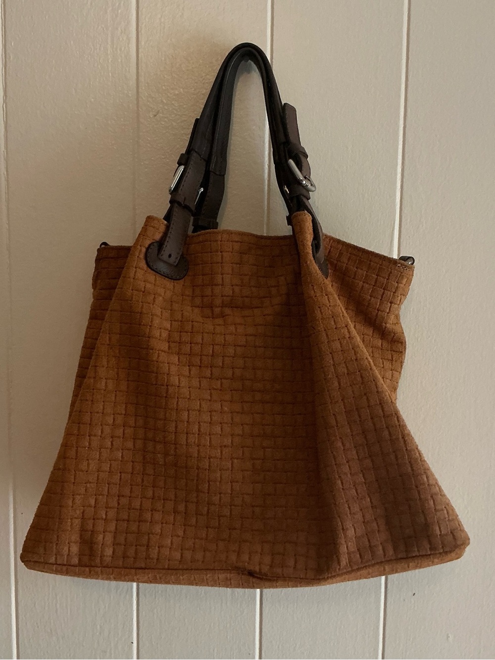 A Rare Sundance Vintage Suede Leather Made In Italy Shoulder Handbag Bag